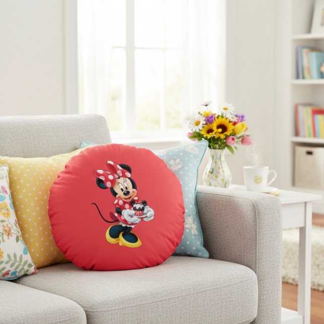 Minnie Round Pillow Rond Kussen (Creator heeft geüpload)