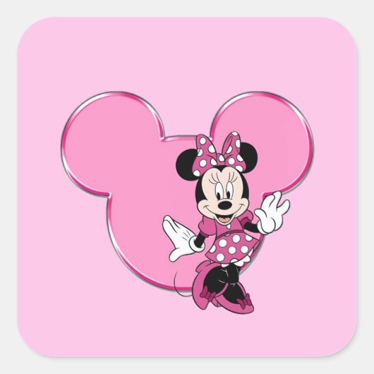 Minnie Vierkante Sticker (Voorkant)