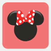 Minnie vierkante sticker (Voorkant)