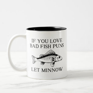 Minnow grappige minnaars, als je van slechte vispu tweekleurige koffiemok
