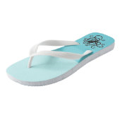 Minoan Style Seascape Octopus & Swallows Flip Flop (Schuin)