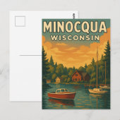 Minocqua Wisconsin-Briefkaart Briefkaart (Voorkant / Achterkant)