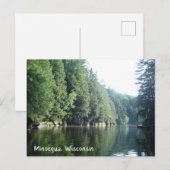 Minocqua Wisconsin Lake Briefkaart (Voorkant / Achterkant)