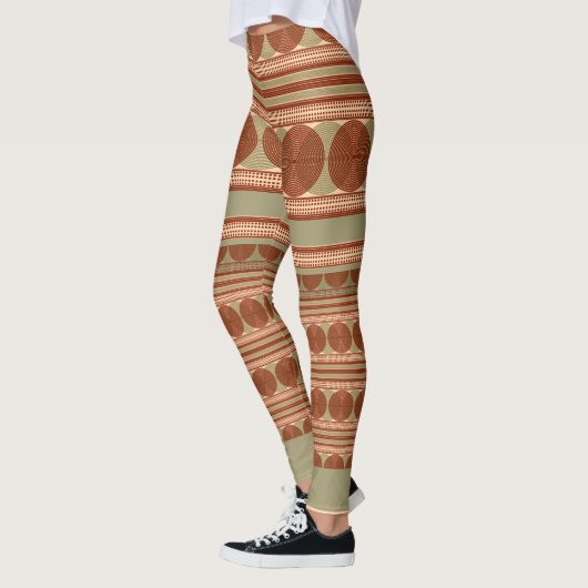 Minoïsche geometrische Leggings - Griekse kunst (Links)