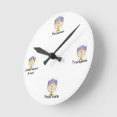 Minorah Fête Jours Horloge murale (Angle)