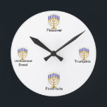 Minorah Fête Jours Horloge murale<br><div class="desc">Righside l'a encore fait avec celui-ci d'une belle Menorah Fête des Jours Mur horloge! Continuez la conversation tout en gardant le temps avec la famille et les amis en admirant votre belle Menorah Fêtes de Fêtes Mur Horloge,  fait à droite!</div>