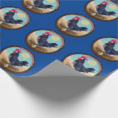 Minorca Rooster Goedemorgen Ovaal Cadeaupapier (Hoek)