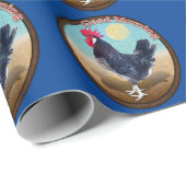 Minorca Rooster Goedemorgen Ovaal Cadeaupapier (Rol Hoek)