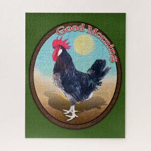 Minorca Rooster Goedemorgen Ovaal Legpuzzel