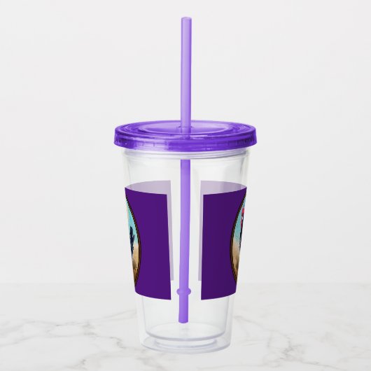 Minorca Rooster  Ovaal Acryl Drinkbeker (Rechts)