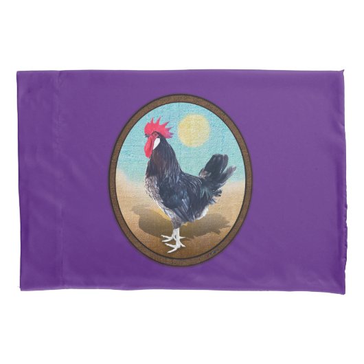 Minorca Rooster Ovaal Kussensloop (Voorkant-Links)