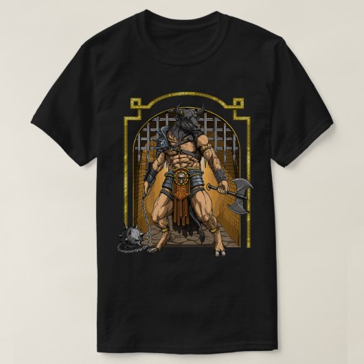 Minotaur Ancient Greek Mythology Bull Mythical Cre T-shirt (Design voorkant)