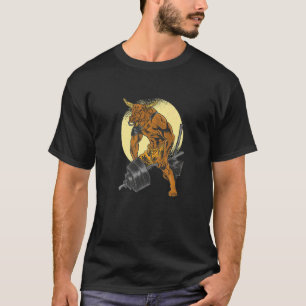 Minotaur Angry Uitwerkende spieren Premium T-shirt