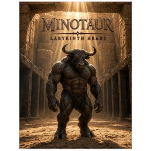 Minotaur Labyrint Hart Donkere Cinema Briefkaart