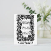 Minotaur van geweten citeert Nietzsche Briefkaart (Staand voorkant)