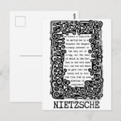 Minotaur van geweten citeert Nietzsche Briefkaart (Voorkant / Achterkant)