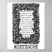 Minotaur van geweten citeert Nietzsche Poster (Voorkant)