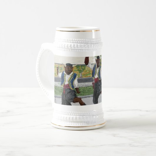 Minotaure grecque danse Stein ou Mug (Devant gauche)
