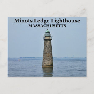 Minots Ledge Lighthouse, Massachusetts Briefkaart