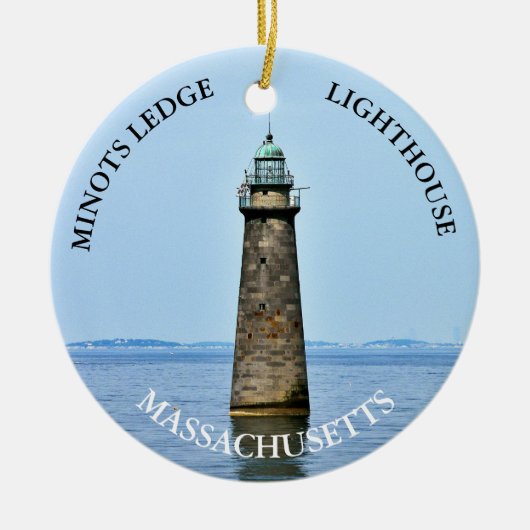 Minots Ledge Lighthouse Massachusetts Ornement (Devant)