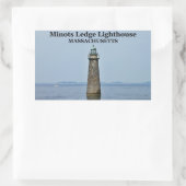 Minots Ledge Lighthouse, Massachusetts Stickers (Tas)