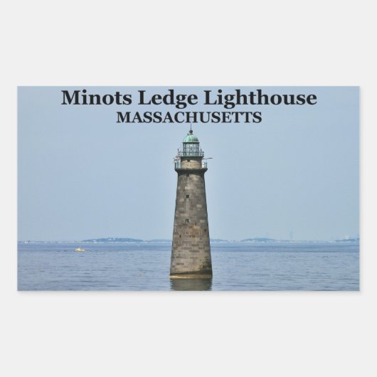 Minots Ledge Lighthouse, Stickers Massachusetts (Devant)