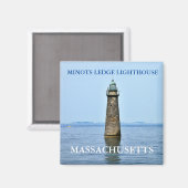 Minots randvuurtoren, Massachusetts Magnet Magneet (Voorkant / Achterkant)