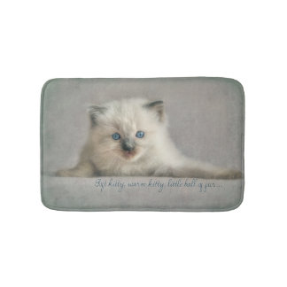 Minou mou, tapis de bain de ragdoll