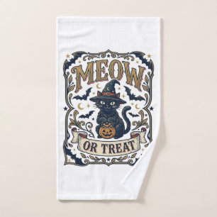 Minou ou traiter Chat Halloween Chat effrayant Vin