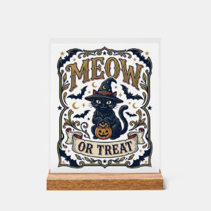 Minou ou traiter Chat Halloween Chat effrayant Vin