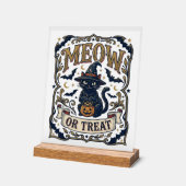 Minou ou traiter Chat Halloween Chat effrayant Vin (Angle)