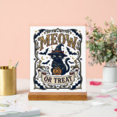 Minou ou traiter Chat Halloween Chat effrayant Vin (Mariage)