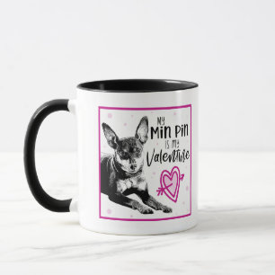 MinPin Valentine Mug Dessin à broche mignon