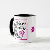 MinPin Valentine Mug | Dessin à broche mignon (Devant gauche)