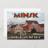 Minsk, carte postale de la série Visit Belarus (Devant / Derrière)