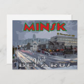 Minsk, carte postale de la série Visit Belarus (Devant / Derrière)