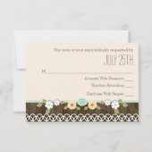 MINSTE RUSTISCHE FLORALE BOHO WEDDING RSVP-KAART RSVP KAARTJE (Achterkant)