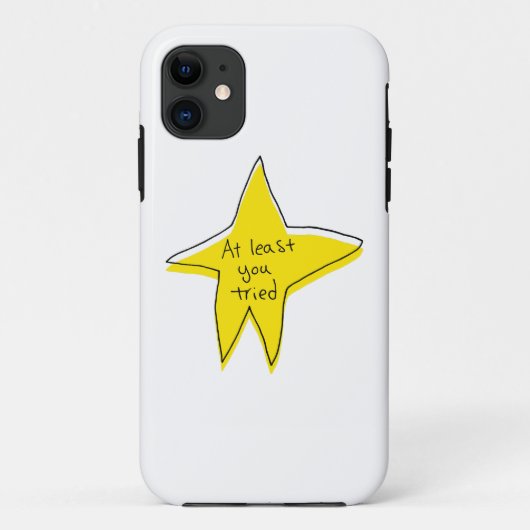 Minstens u probeerde - Gele Ster Case-Mate iPhone Case (Achterkant)
