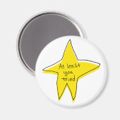 Minstens u probeerde - Gele Ster Magneet (Voorkant / Achterkant)