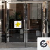 Minstens u probeerde - Gele Ster Raamsticker (Kantoordeur)