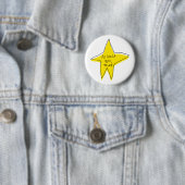 Minstens u probeerde - Gele Ster Ronde Button 5,7 Cm (In situ)