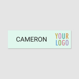 Mint 3.5 inch Naam Tag met Bedrijf Logo Magnetisch
