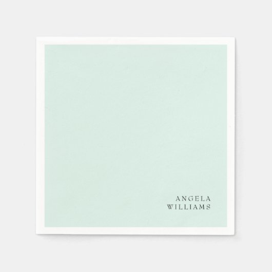 Mint aangepaste cocktail servet (Voorkant)