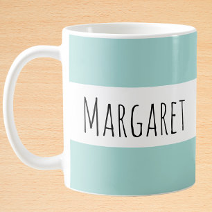 Mint aangepaste naam gepersonaliseerd koffiemok