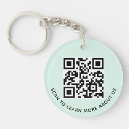 Mint Acrylic QR Code Sleutelhanger Company Logo Ro