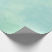 Mint Aqua Blue Tie Dye Waterverf Cadeaupapier (Hoek)