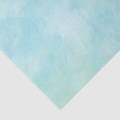 Mint Aqua Blue Tie Dye Waterverf Tissuepapier (Detail)