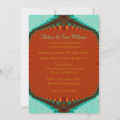 Mint Aqua Caramel Gold Fairytale Dinner Party Kaart (Achterkant)