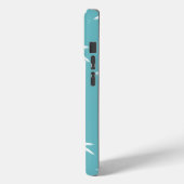Mint Aqua en witte palmbomen Case-Mate iPhone Case (Achterkant / Links)