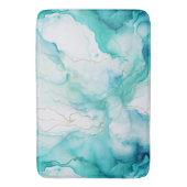 Mint Aqua Ink Marmer Badmat (Voorkant Verticaal)